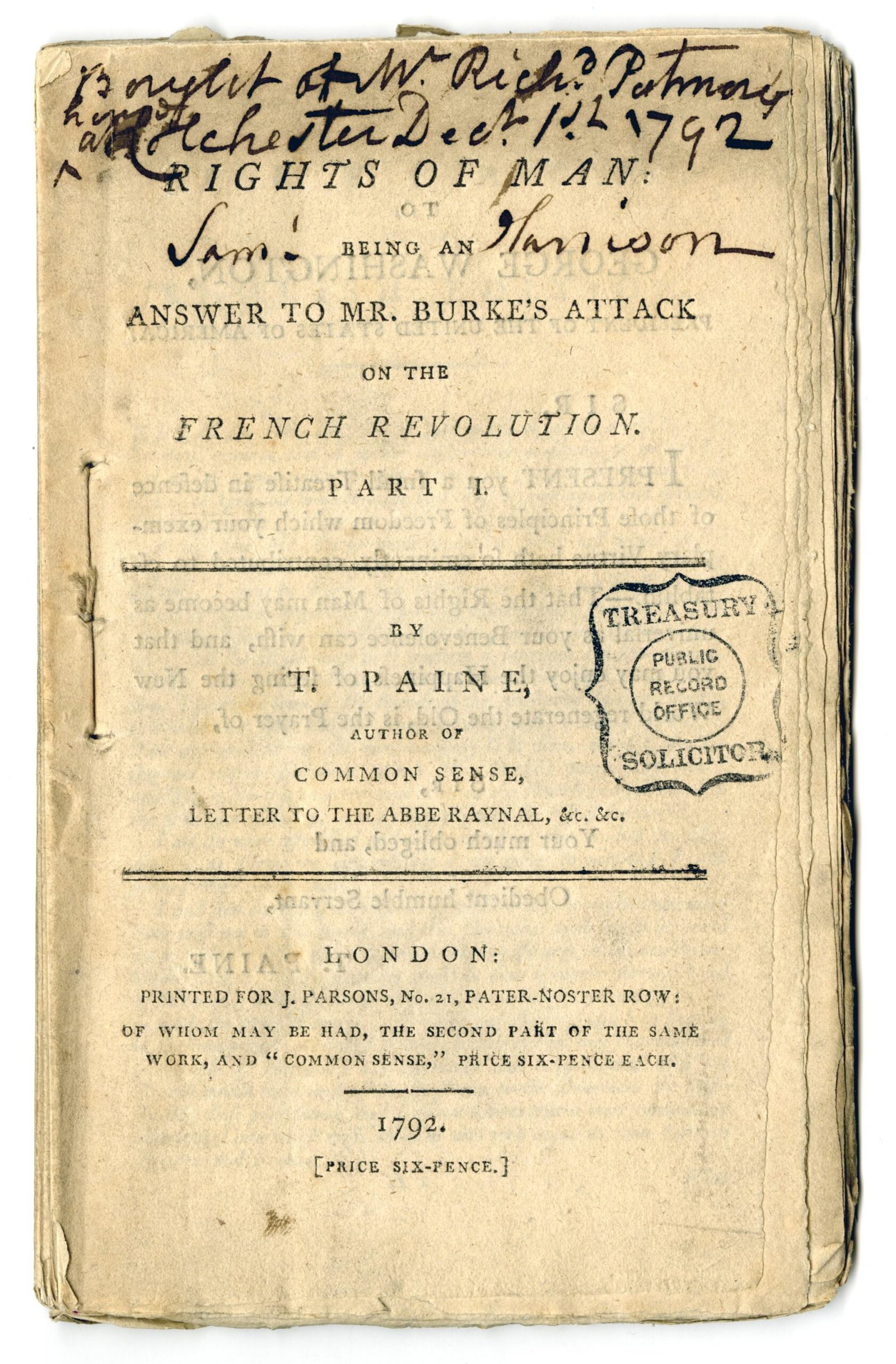 The Rights of Man – Thomas Paine