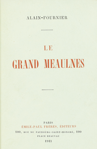 20. Alain-Fournier – Le Grand Meaulnes (1913) (image credits: wikimedia)