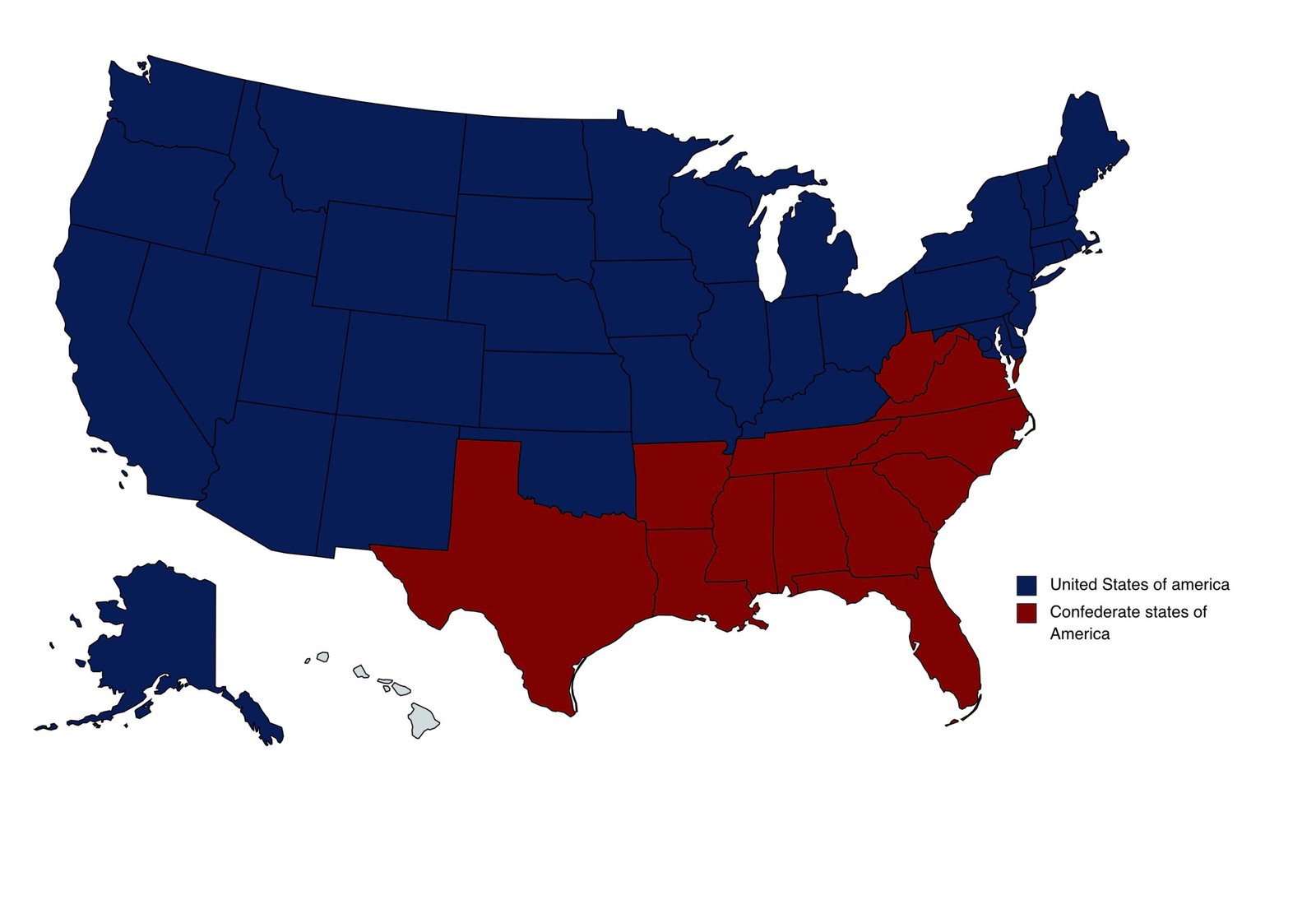 The Confederate States of America (1861–1865) (image credits: wikimedia)