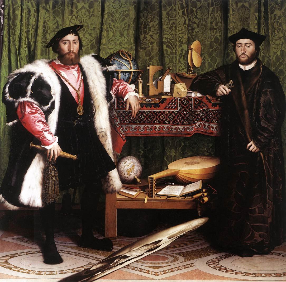4. The Ambassadors – Hans Holbein the Younger (1533) (image credits: wikimedia)