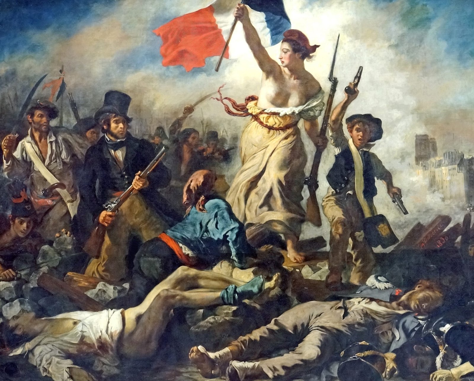 9. Liberty Leading the People – Eugène Delacroix (1830) (image credits: wikimedia)