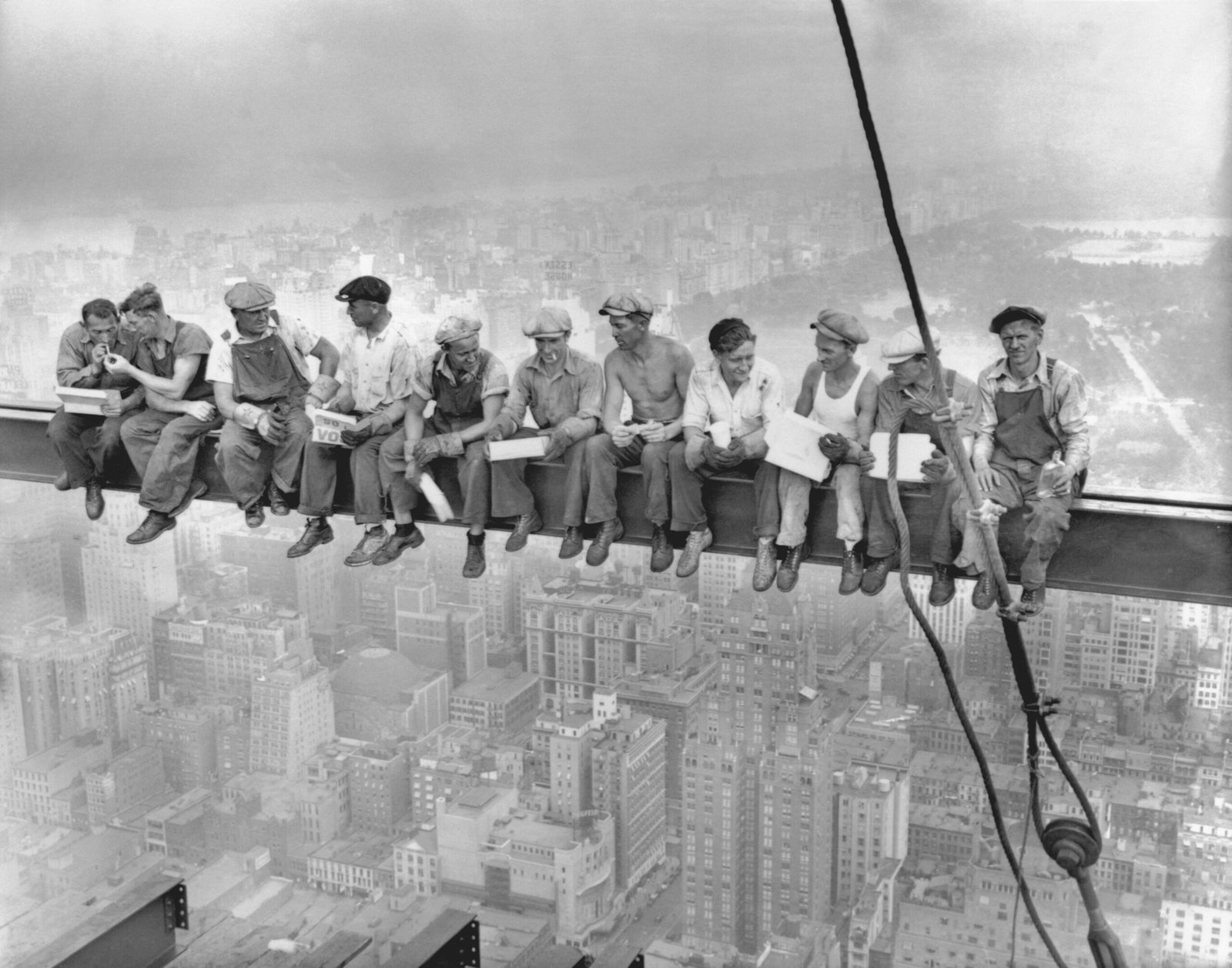 4. “Lunch Atop a Skyscraper” – Charles C. Ebbets (1932) (image credits: wikimedia)