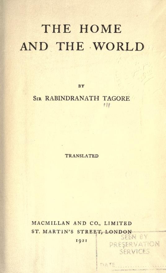 12. The Home and the World (Rabindranath Tagore, 1916) (image credits: wikimedia)