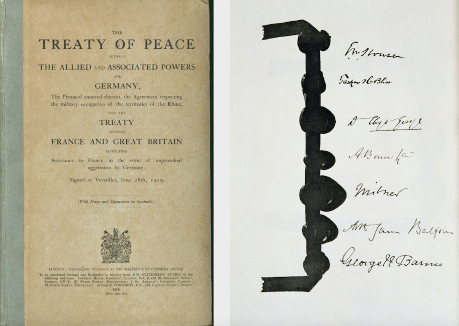 The Treaty of Versailles (1919) (image credits: wikimedia)
