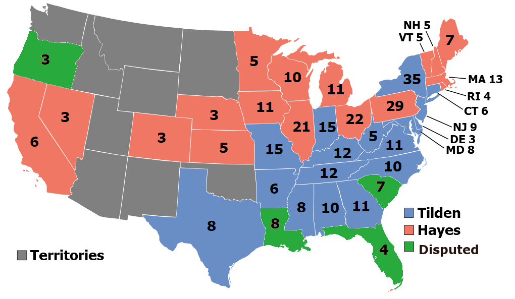 The Election of 1876 – Almost Another Civil War (image credits: wikimedia)