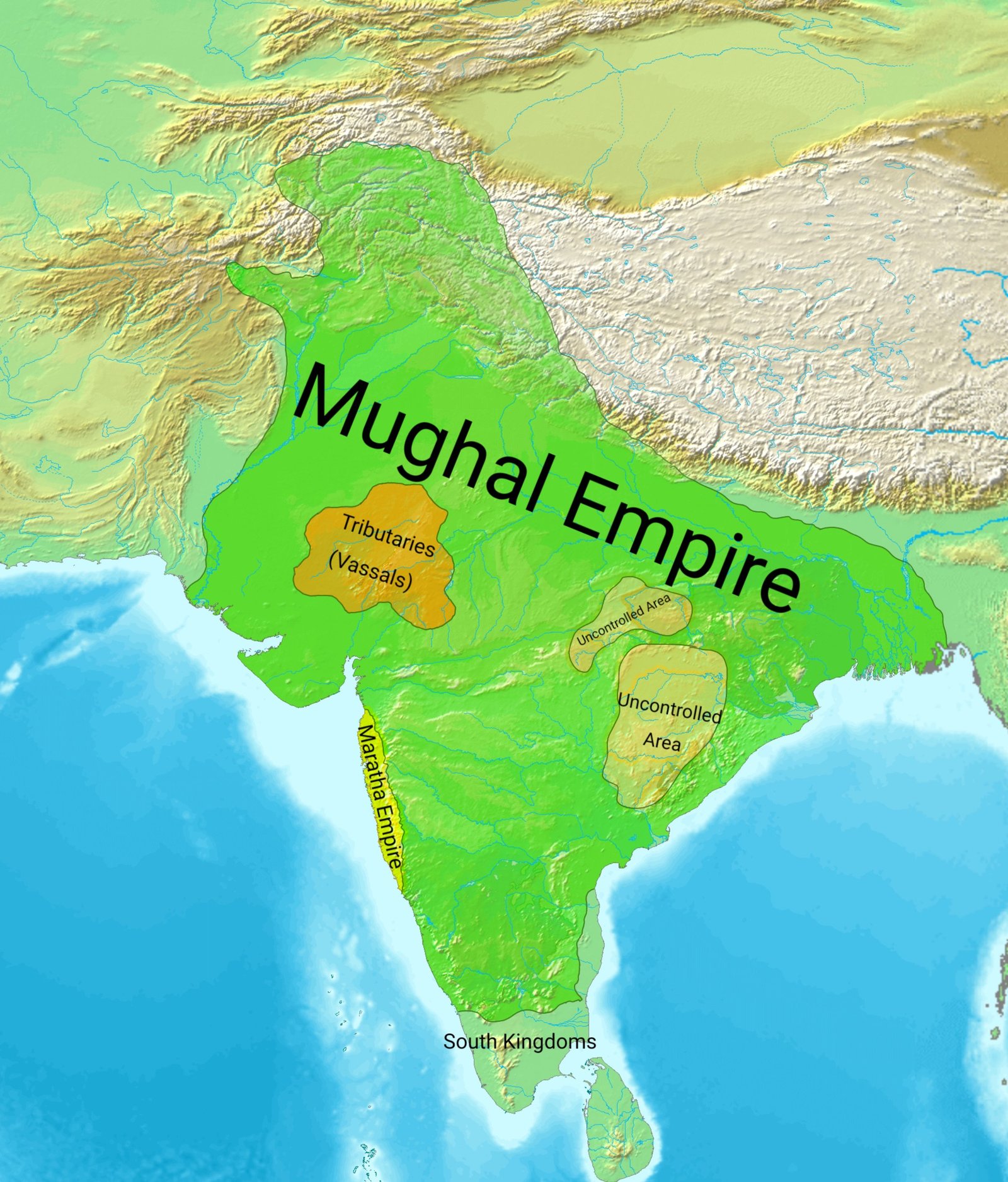 The Mughal Empire (image credits: wikimedia)