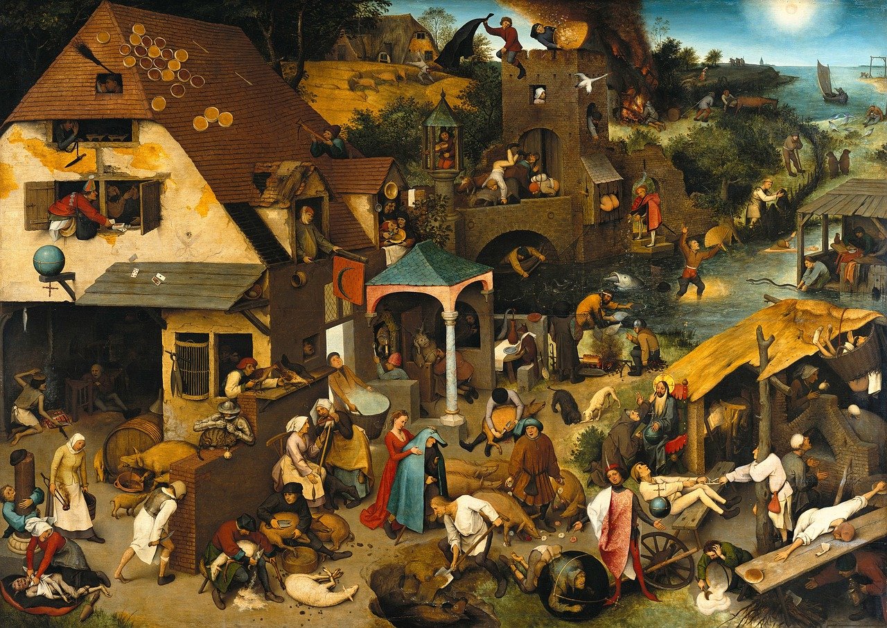Pieter Bruegel the Elder – Netherlandish Proverbs (image credits: pixabay)