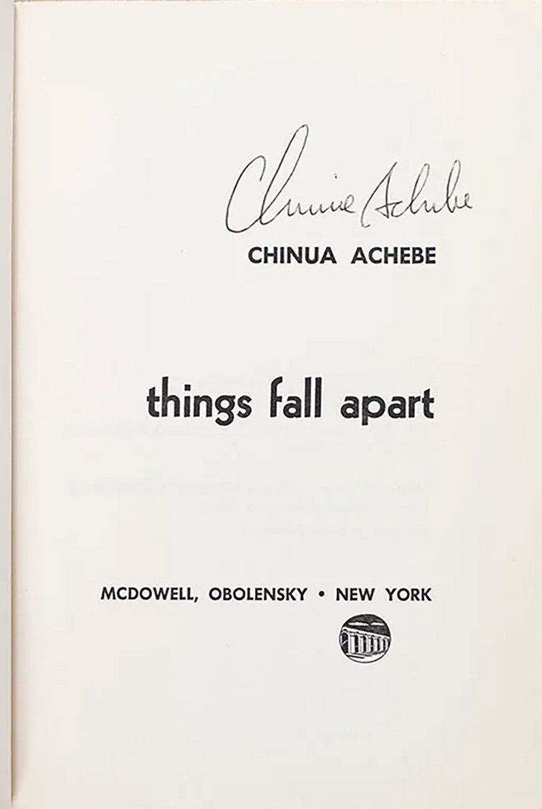Things Fall Apart – Chinua Achebe (image credits: wikimedia)