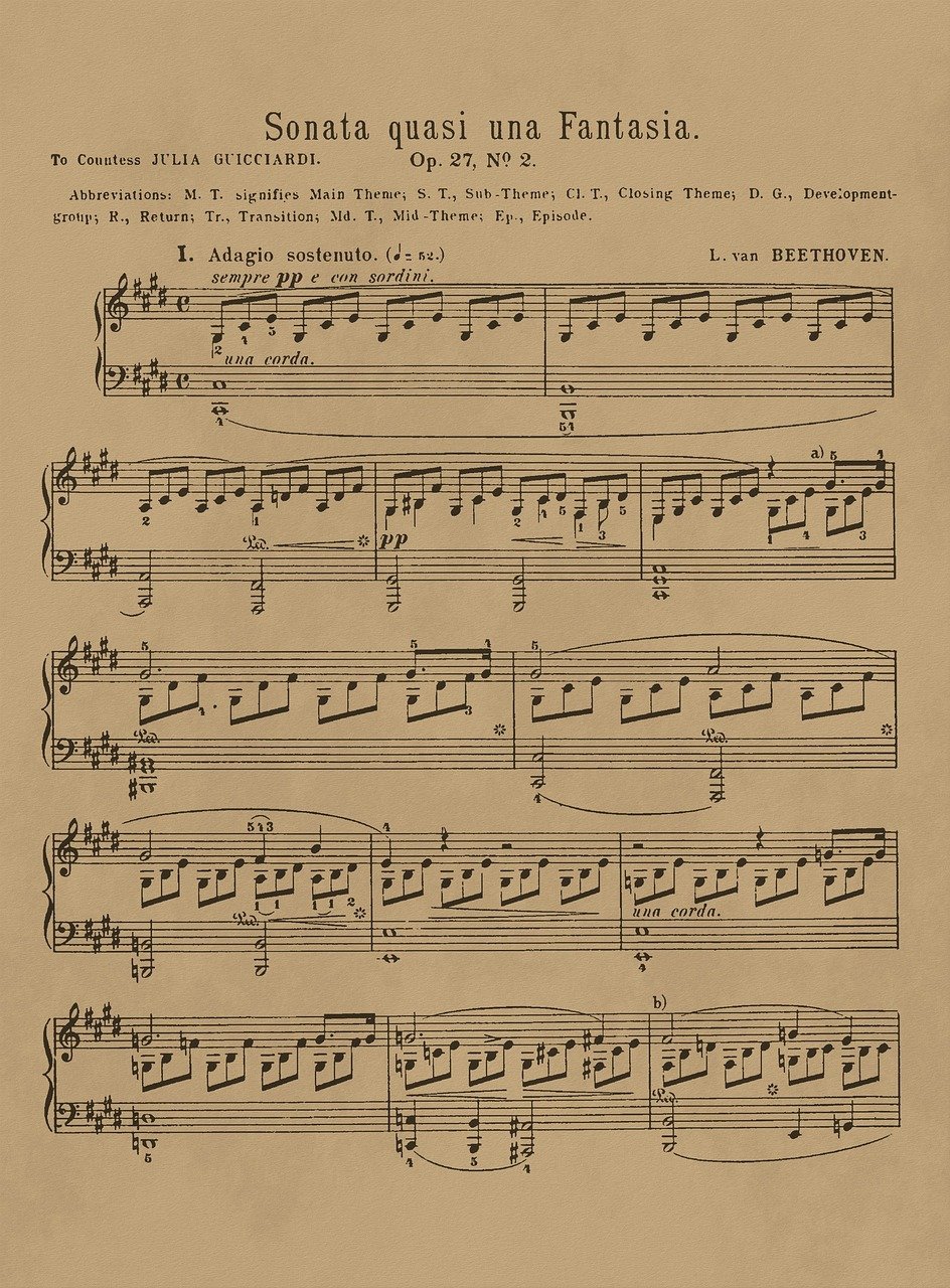 Beethoven’s “Moonlight Sonata” (image credits: pixabay)