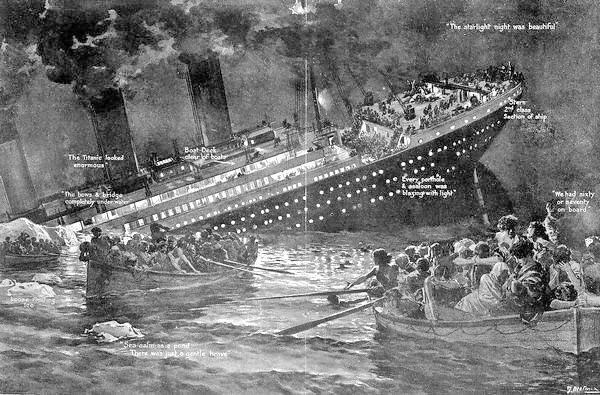 Titanic Sinking (1912) (image credits: wikimedia)