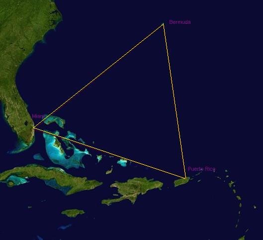 The Bermuda Triangle (image credits: wikimedia)
