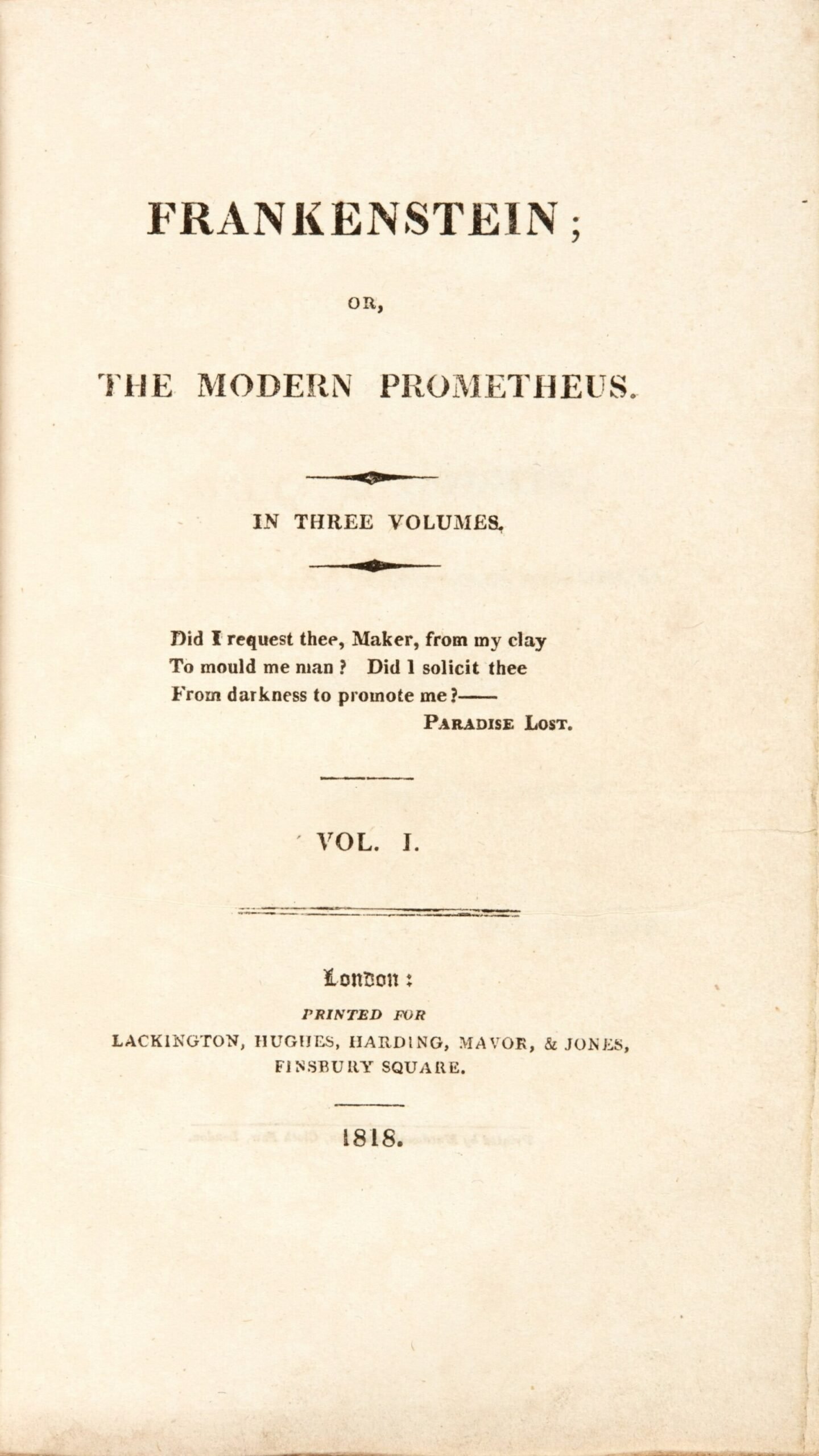 Frankenstein – Mary Shelley (1818) (image credits: wikimedia)