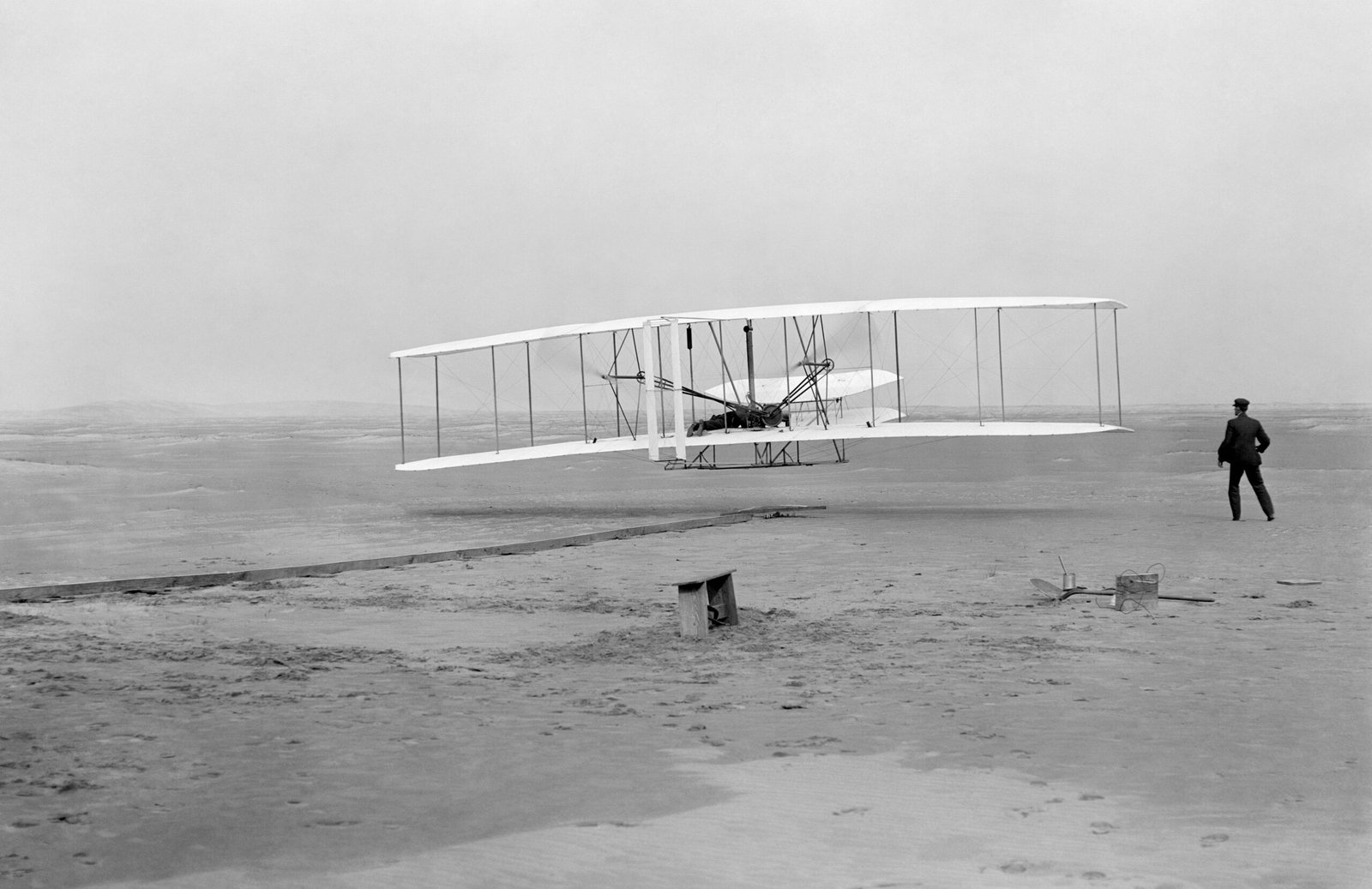 The Wright Brothers and the First Powered Flight (image credits: wikimedia)