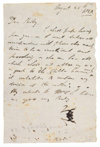 Lord Byron to Lady Caroline Lamb (image credits: wikimedia)
