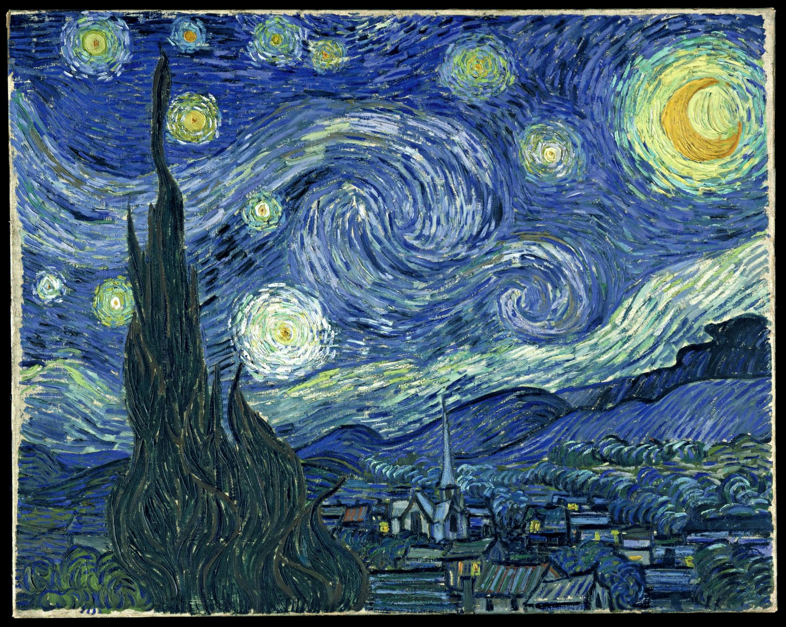 Starry Night by Vincent van Gogh (1889) (image credits: wikimedia)