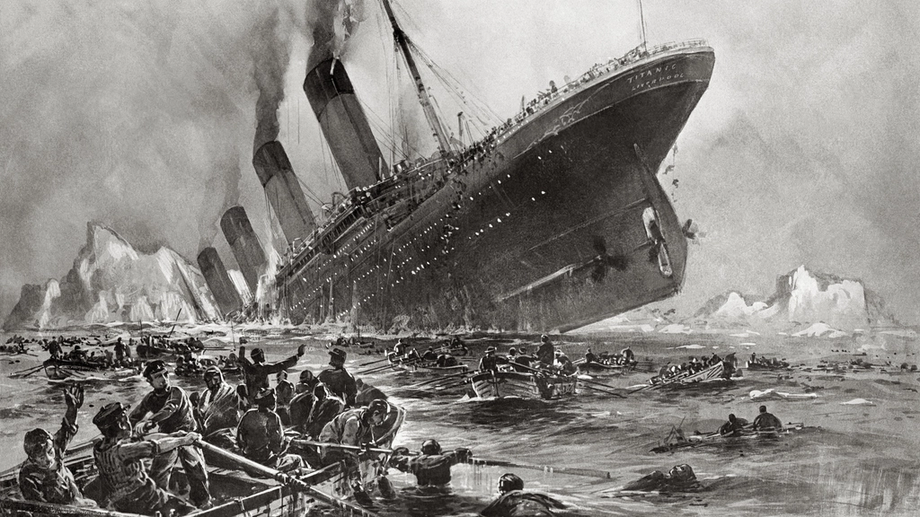 Titanic Sinking (1912) (image credits: rawpixel)