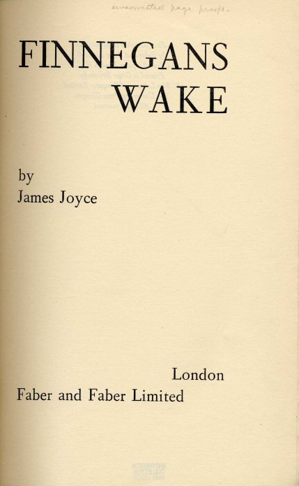 Finnegans Wake by James Joyce (image credits: wikimedia)