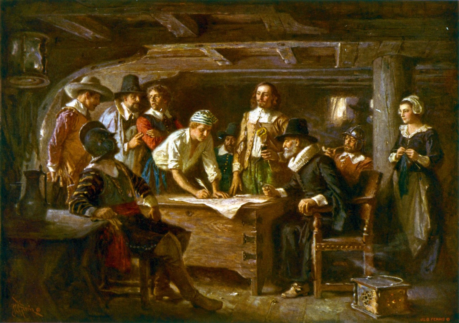 The Mayflower Compact: Pilgrims’ Pact of Survival (image credits: wikimedia)