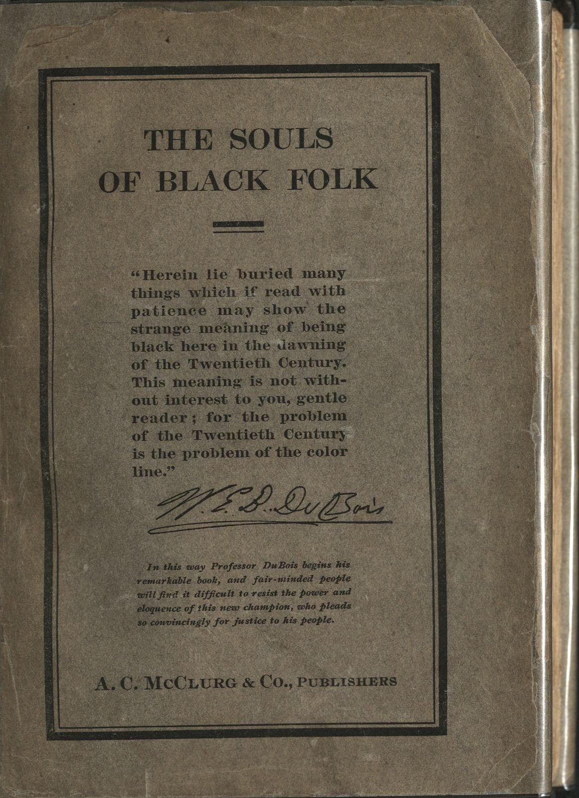 The Souls of Black Folk by W.E.B. Du Bois (image credits: wikimedia)