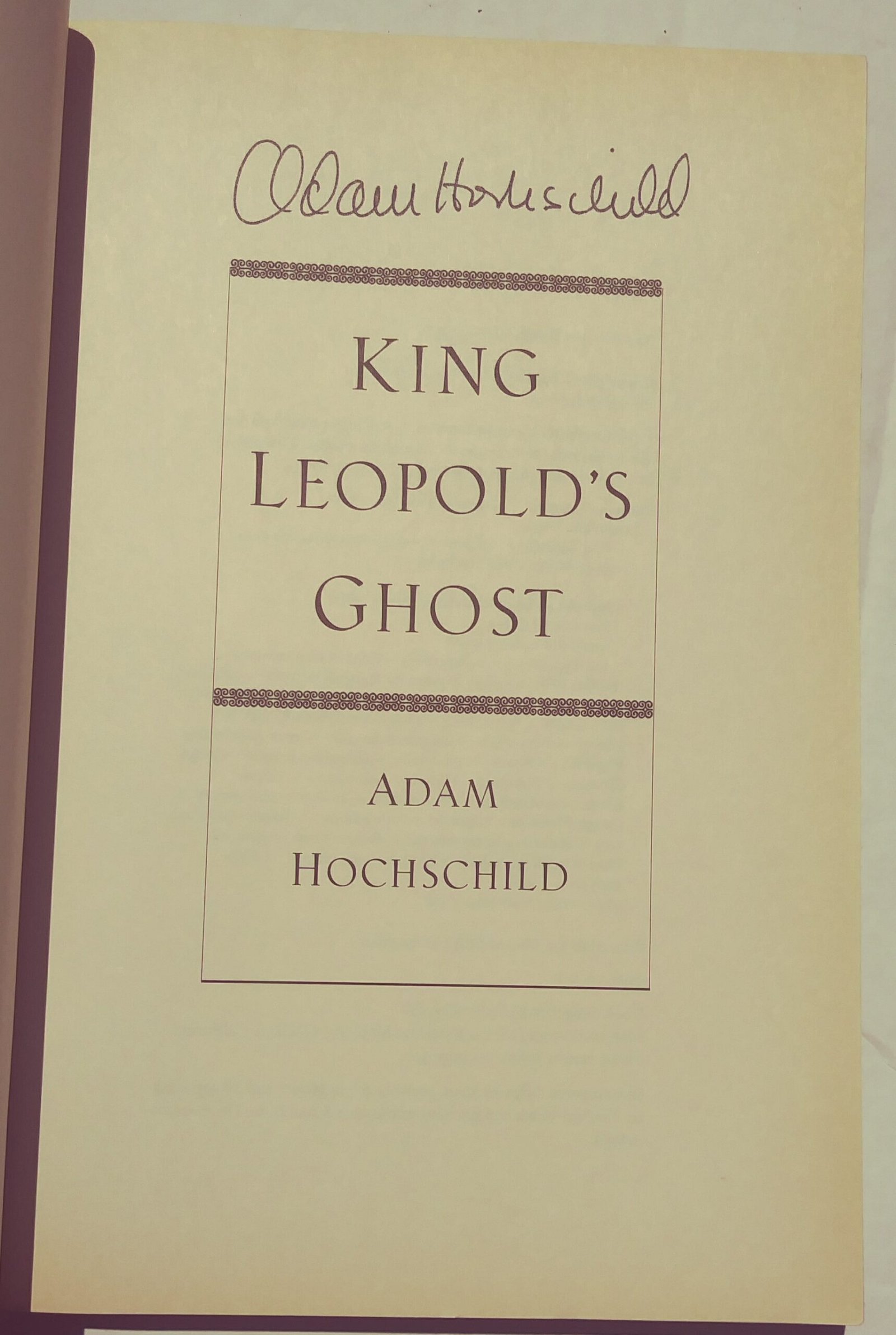King Leopold's Ghost by Adam Hochschild (image credits: wikimedia)