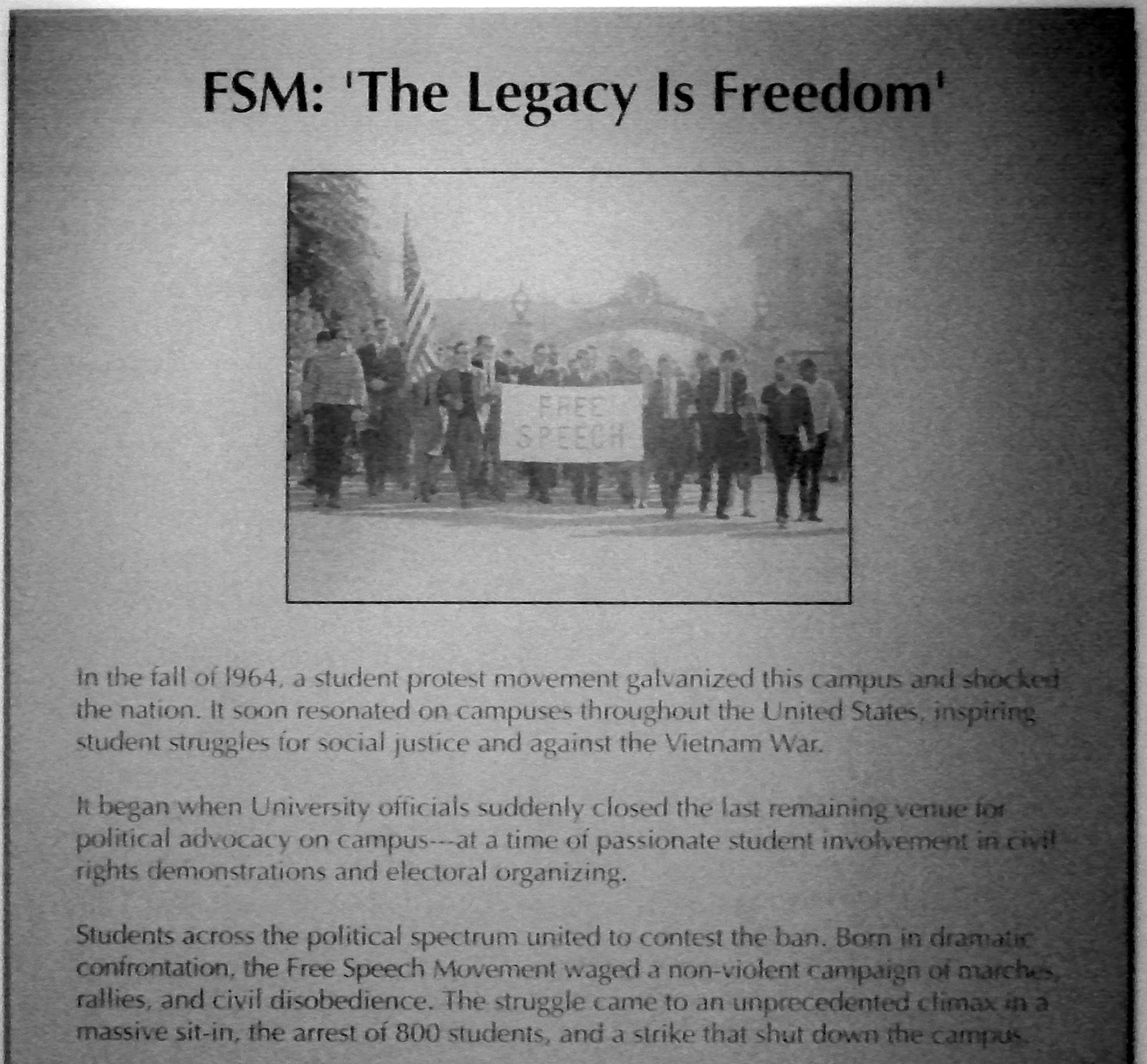3. The Free Speech Movement at UC Berkeley (image credits: wikimedia)