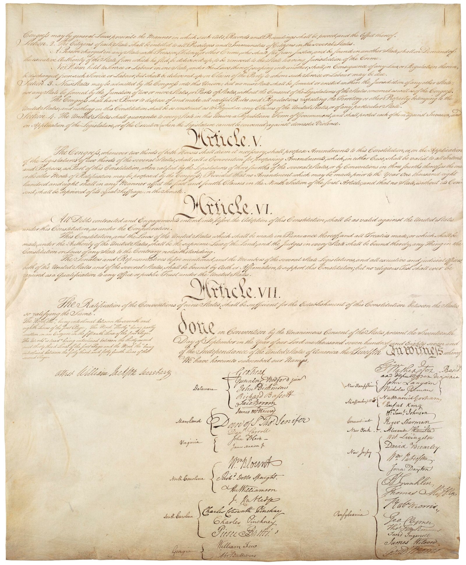 The Triangle of Power in the Constitution (image credits: U.S. National Archives and Records Administration, Public domain, https://commons.wikimedia.org/w/index.php?curid=15795311)