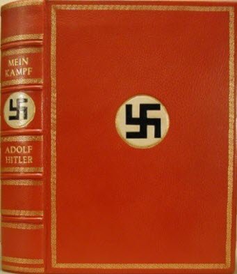 Mein Kampf by Adolf Hitler (image credits: Public domain, https://commons.wikimedia.org/w/index.php?curid=95291096)