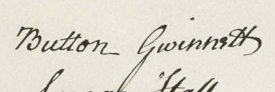 Button Gwinnett's Declaration Rarity (Image Credits: Wikimedia)