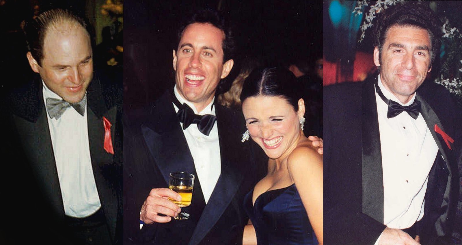 Seinfeld - "The Contest" (Season 4, Episode 11, 1992): The Funniest Episode About Nothing (Derivative work from:

File:Jasonalexander jerryseinfeld.jpg by Alan Light
File:Jerry Seinfeld, Julia Louis-Dreyfus 1997.jpg by Alan Light
File:Michael Richards (1993).jpg by Alan Light, CC BY 2.0)