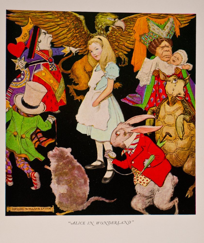 2. Alice's Adventures in Wonderland by Lewis Carroll - Animals Should Not Speak (By Jessie Willcox Smith, Public domain)