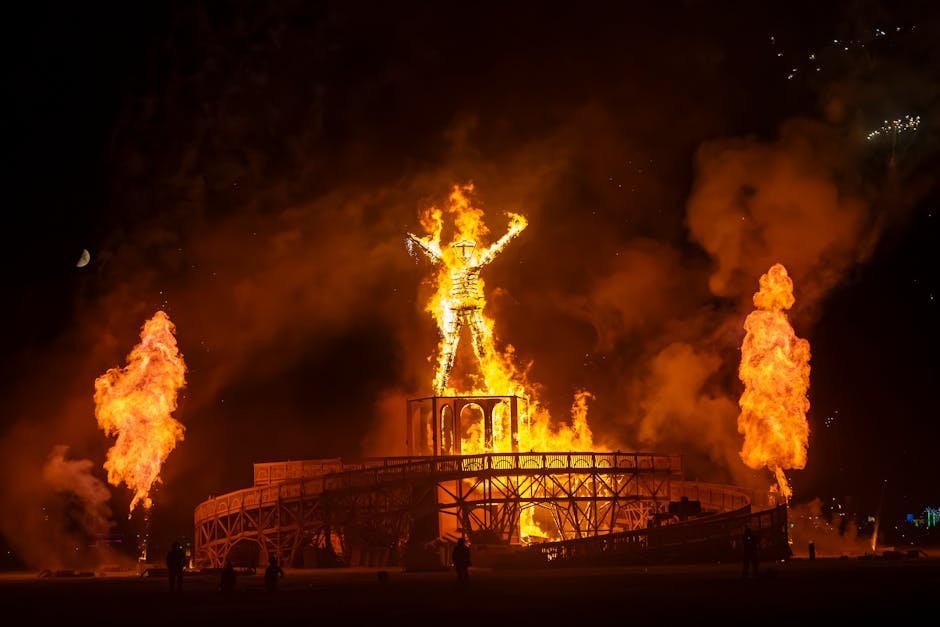 4. Burning Man – Black Rock Desert, Nevada (Image Credits: Pexels)