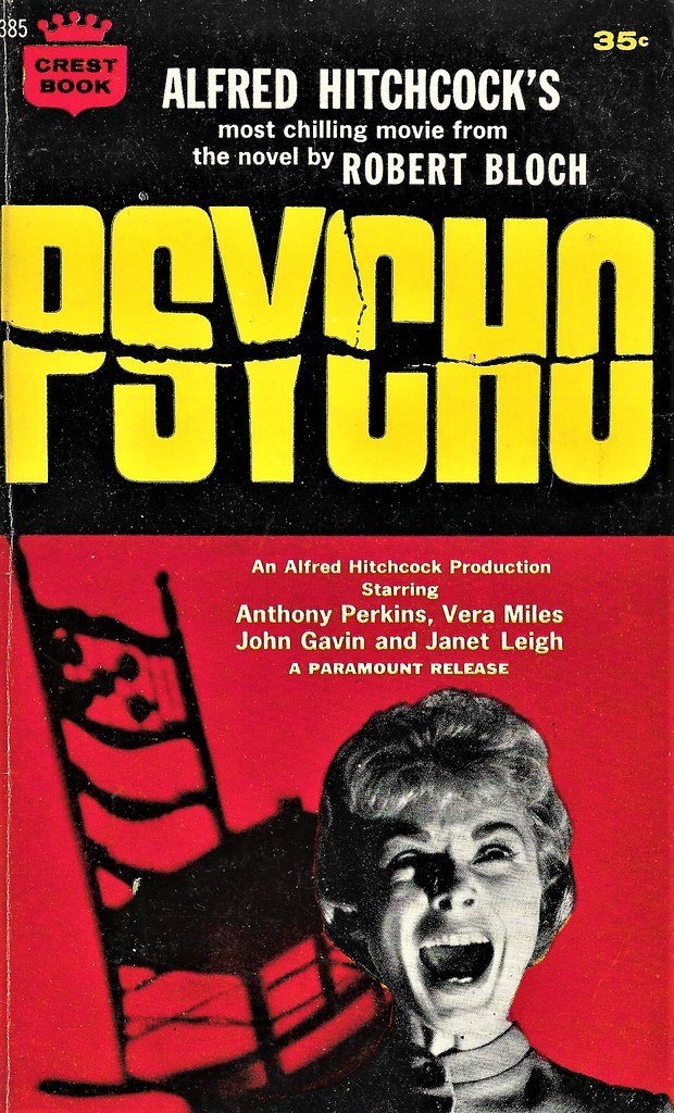 Psycho by Robert Bloch (1959) - When Typography Becomes Terror (Jim Linwood, Flickr, CC BY 2.0)