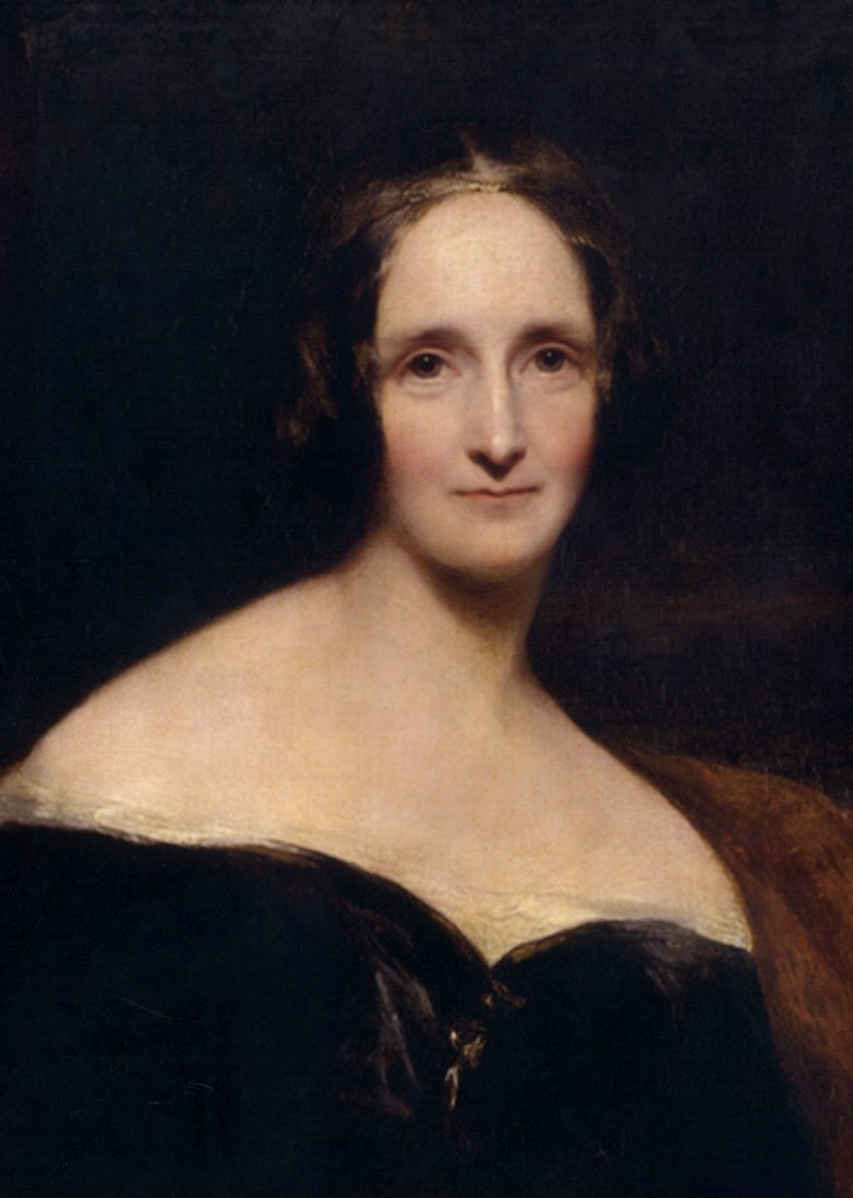 8. Mary Shelley: Tragedy as the Mother of Monsters (By Richard Rothwell, Public domain)