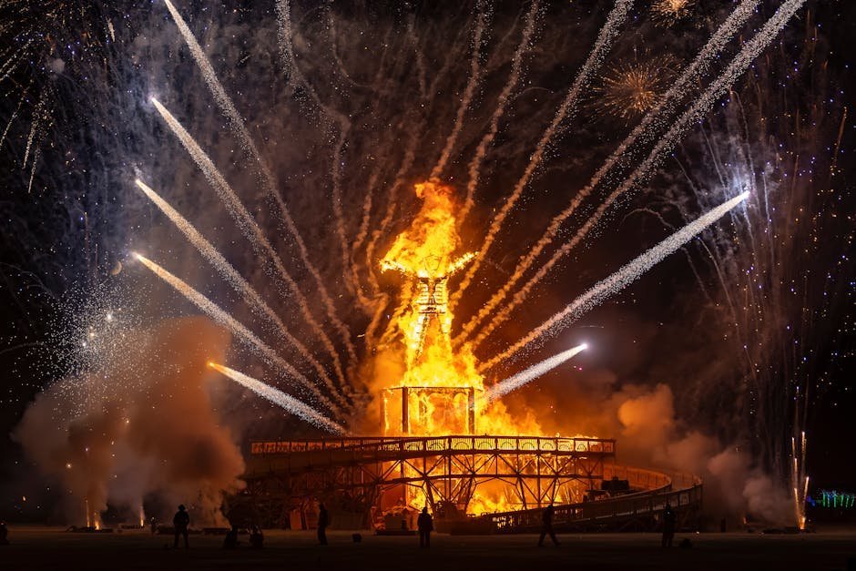 8. Burning Man - Black Rock Desert, Nevada, USA (Image Credits: Pexels)