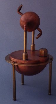 4. Hero of Alexandria's Steam Engine (circa 1st century AD) (The photograph comes from an article (archive.org) at the AFRL Propulsion Directorate website., Public domain)