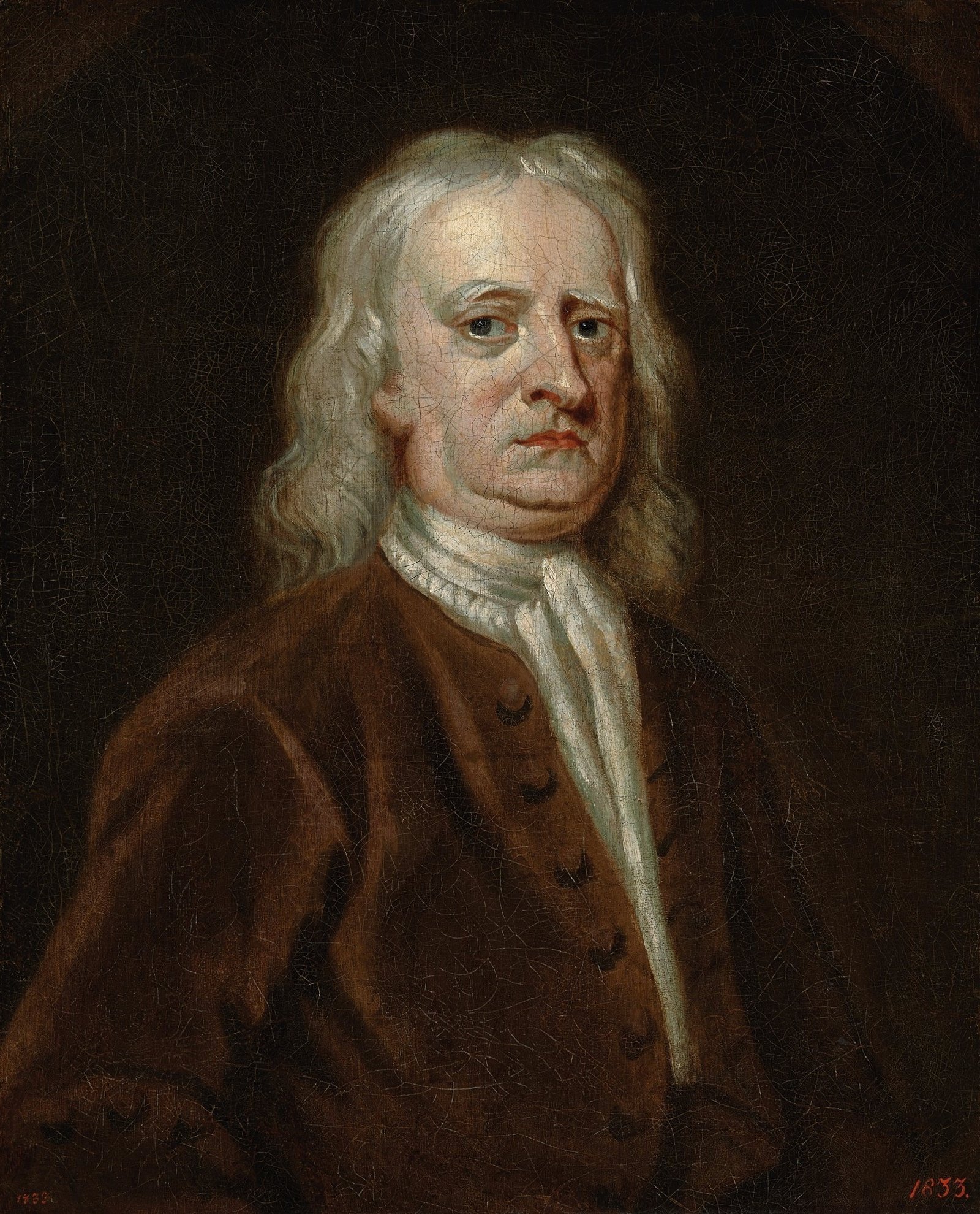 Isaac Newton: The Alchemist Who Poked His Own Eye (By John Vanderbank / Formerly attributed to Godfrey Kneller, Public domain)