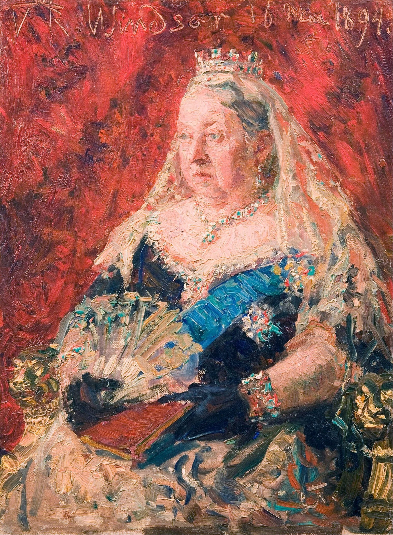 “We Are Not Amused” – Queen Victoria (jwGBopAXVLhoiQ at Google Cultural Institute, zoom level maximum, Public domain)