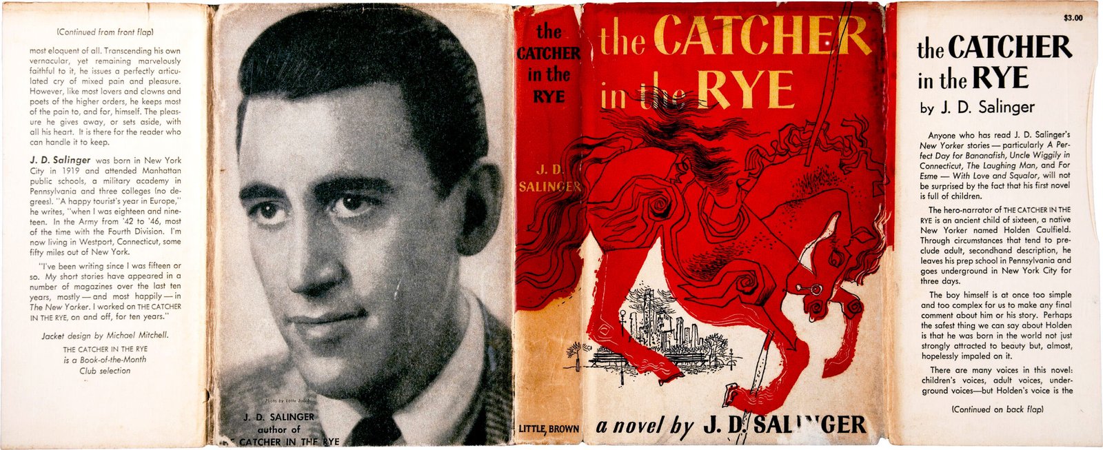 7. The Catcher in the Rye by J.D. Salinger (Nate D. Sanders auctions (direct link to jpg). Retouched by uploader., Public domain)